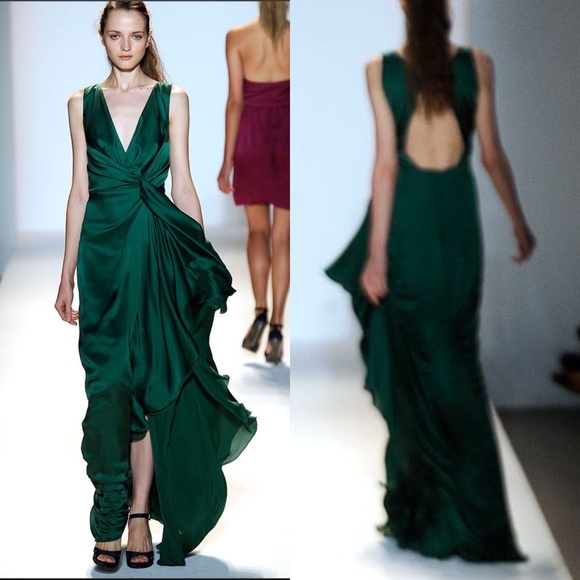 Lela Rose Dresses & Skirts - Lela Rose Emerald Green Silk Gown / Dress size 2
